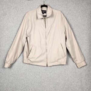 Dockers Jacket Mens Large Full Zip Lined Bomber Classic Pockets Nylon Blend